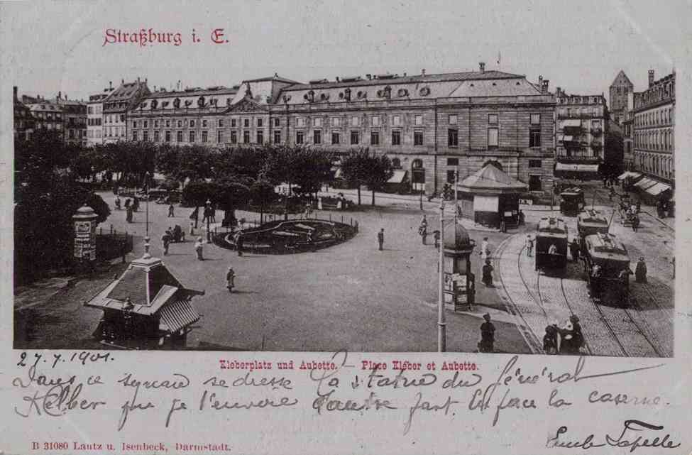 Vue sur la station de tramway de la Place Kl�ber.